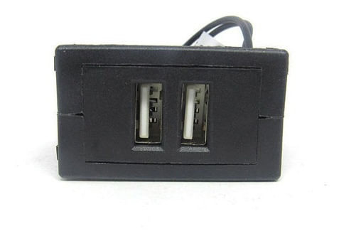 Módulo USB com 2 Entradas 2.4A Ultra Rápido Preto
