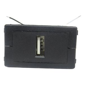 Módulo USB com 1 Entrada 2.1A Ultra Rápido Preto