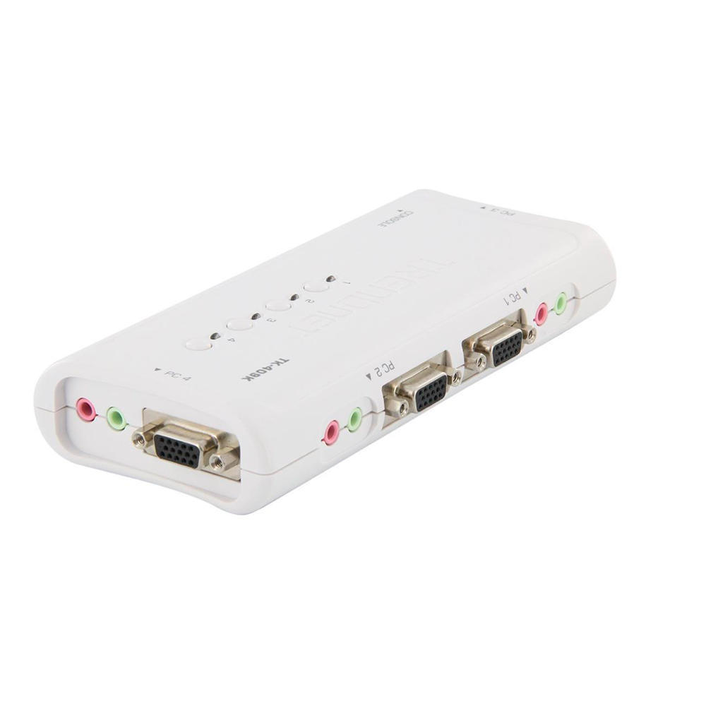 Switch KVM 4 Portas USB com Áudio TK409K Switch Chaveador KVM USB 4 portas com Audio - TK409K
