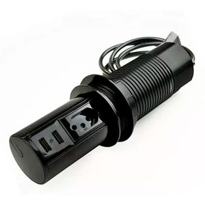 Mini Totem Automático 1 Tomada e 2 USB Preto