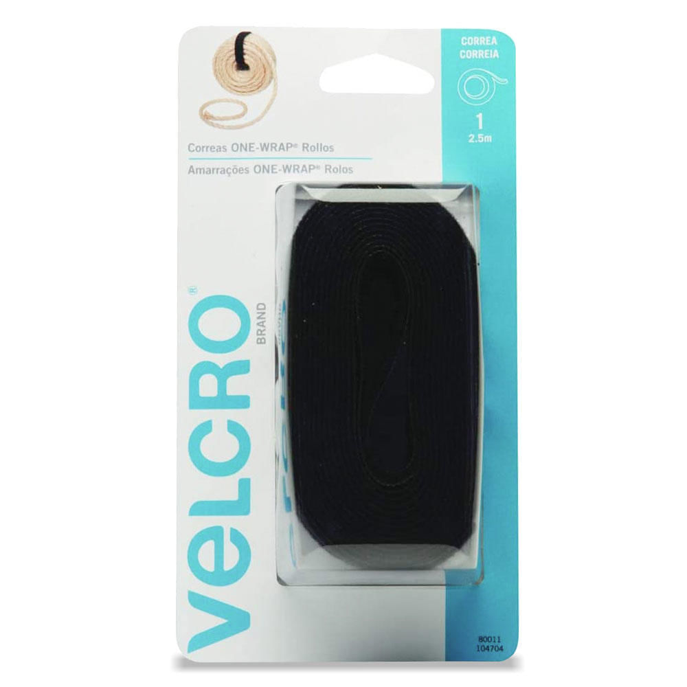 Velcro Dupla Face One Wrap 38mm x 2,50 Metros Preto