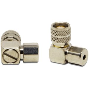 Conector Spinner Macho 4mm - 90Graus