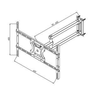 Suporte Articulado para TV 23" à 70" SBRP2440