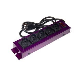 Filtro de Linha com 5 Tomadas 10A Circuit Break Roxo