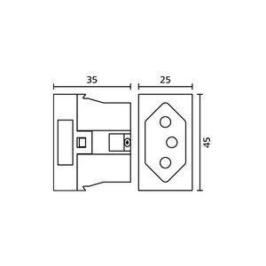 Tomada Padrão 10A NBR14136 Branco