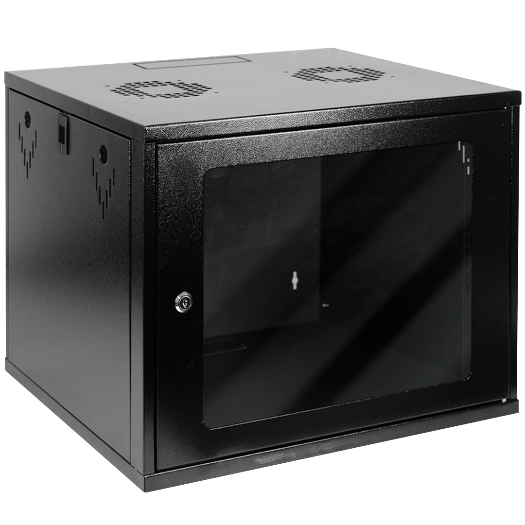 Mini Rack de Parede 19" 16Us x 670mm Preto Mini Rack de Parede 16U 19" x 670mm - Pt