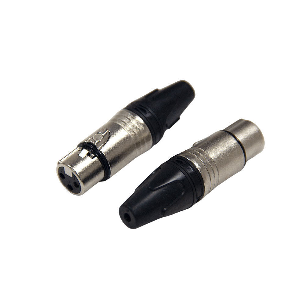 Conector Canon Fêmea Profissional Preto