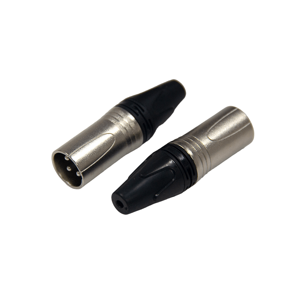 Conector Canon Macho Profissional Preto