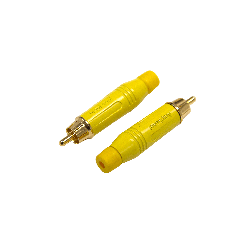 Conector RCA Macho Amarelo Amphenol