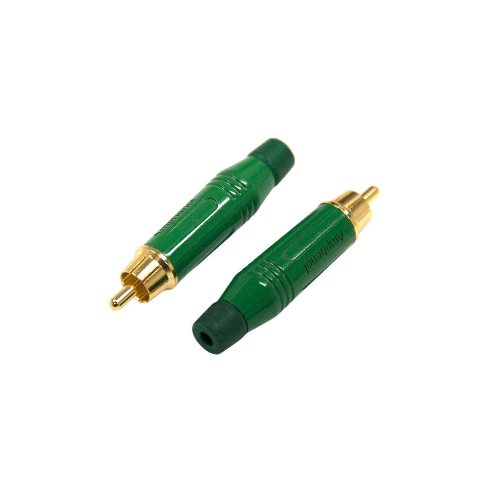 Conector RCA Macho Verde Amphenol
