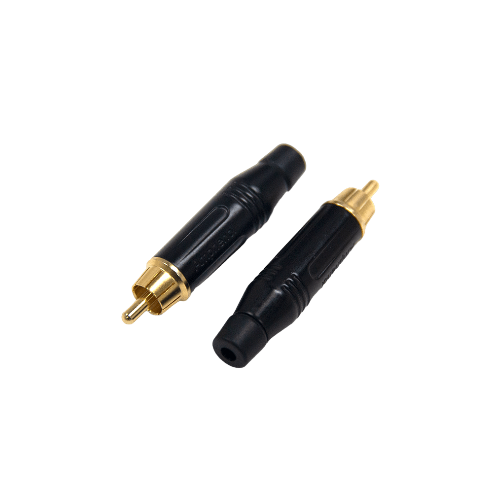 Conector RCA Macho Preto Amphenol