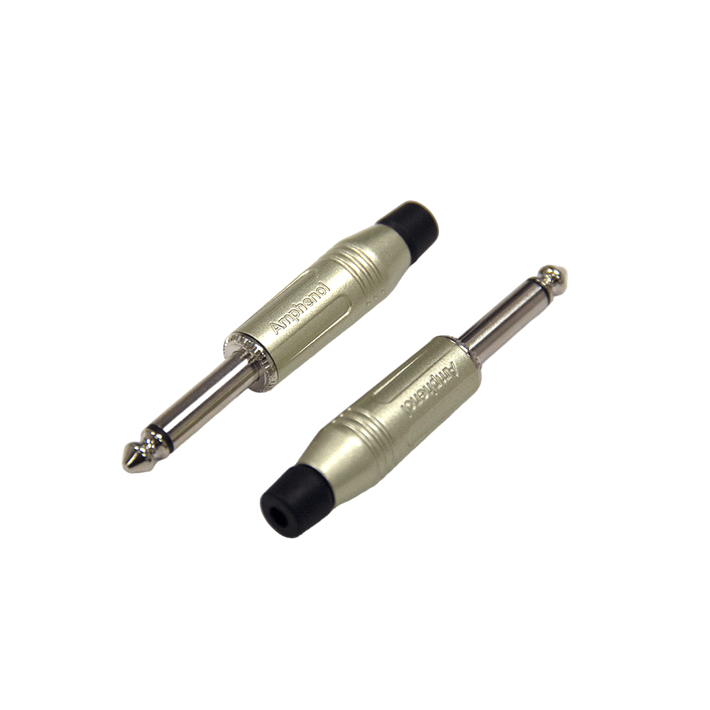 Conector P10 Mono Prata Amphenol