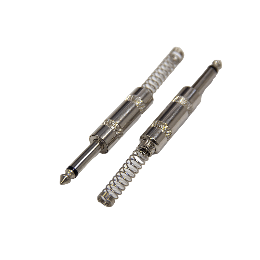 Conector P10 Mono Profissional com Mola Espiral