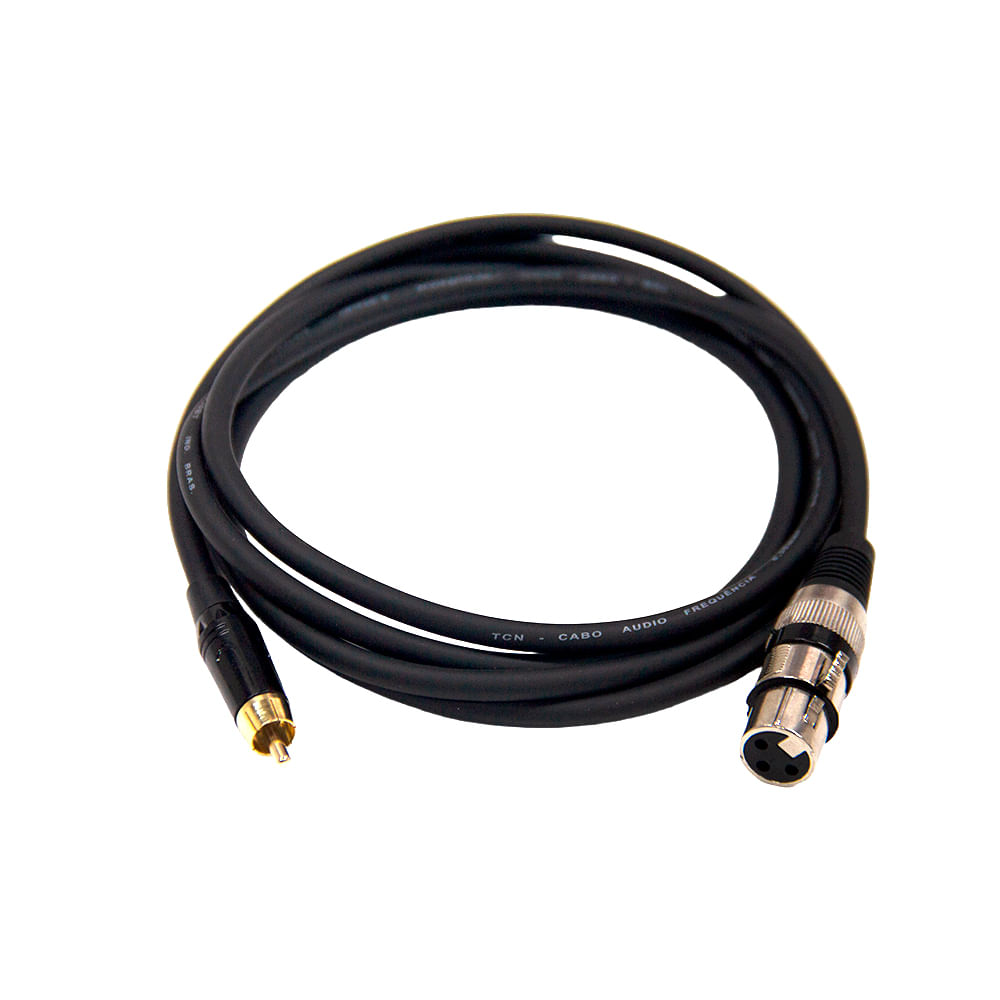 Cabo Canon Fêmea x RCA Macho 2,0 Metros