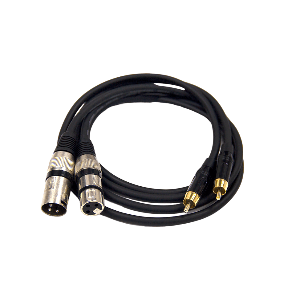 Cabo Canon Fêmea x RCA Macho + Canon Macho x RCA Macho 1,0 Metro Cabo Canon Fêmea x RCA Macho + XLR Macho x RCA Macho 1,0 Metro