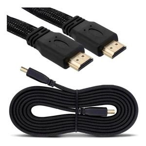 Cabo HDMI Flat 2.0 4K com Malha Náutica 3,0 Metros