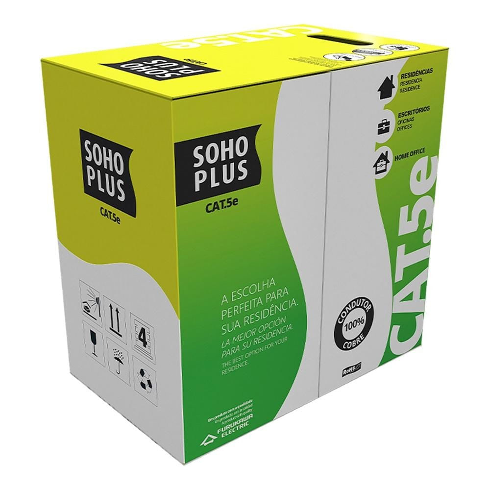 Cabo de Rede Cat5e U/UTP CMX SohoPlus Furukawa Azul 305 Metros
