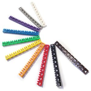 Anilha Marcadora para Cabos 4mm / 0 - 9 com 100 peças