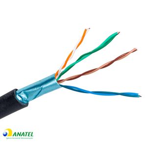 Cabo de Rede Cat5e U/FTP Megatron Preto