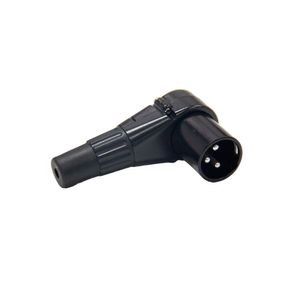 Conector Canon Linha Macho 90° Desmontável Preto