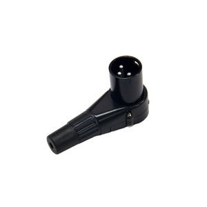 Conector Canon Linha Macho 90° Desmontável Preto
