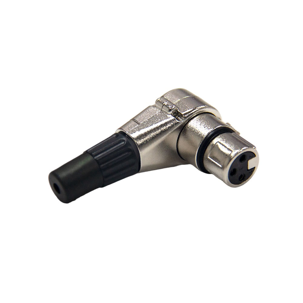 Conector Canon Linha Fêmea 90° Desmontável