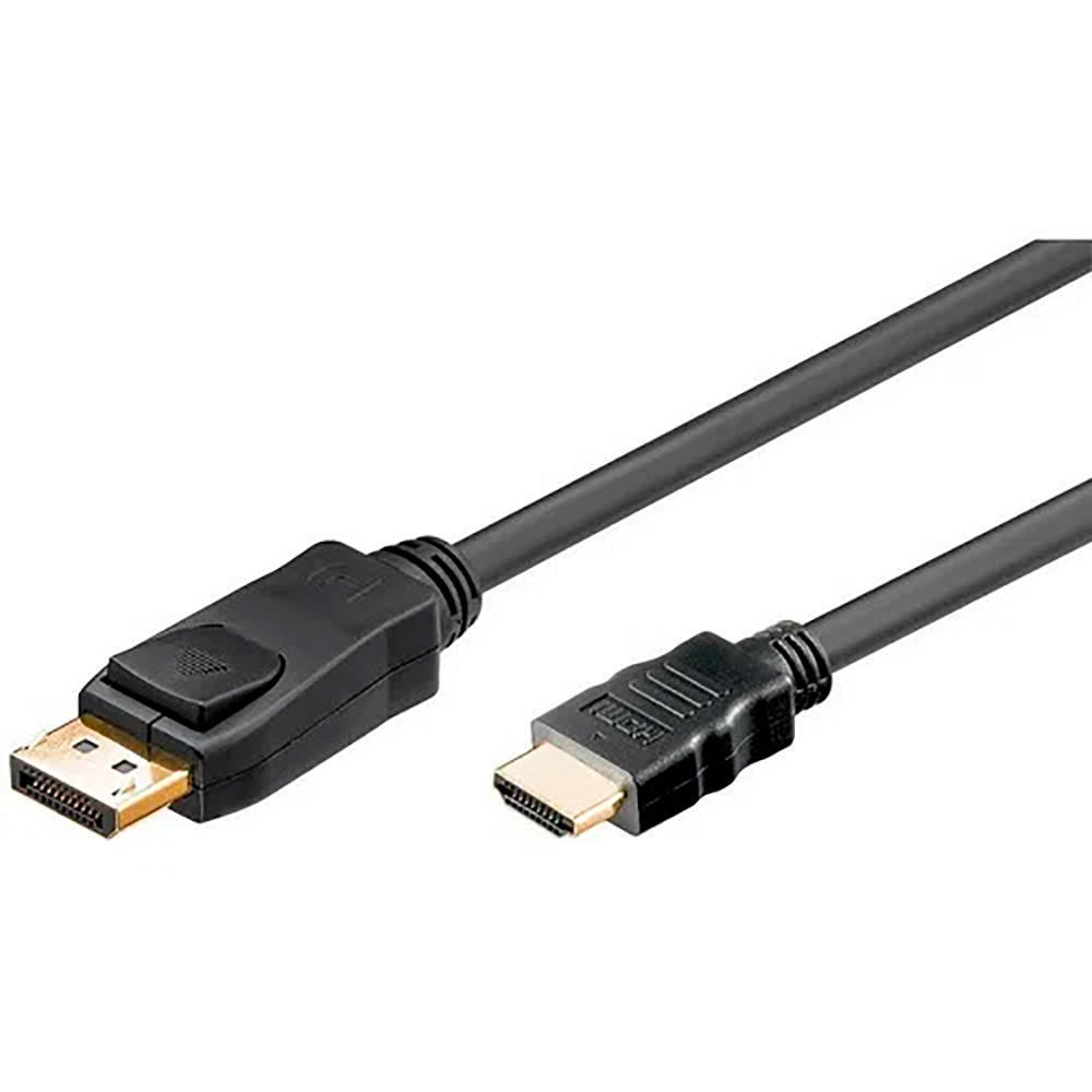 Cabo Displayport Macho x HDMI Macho Preto 5,0 Metros