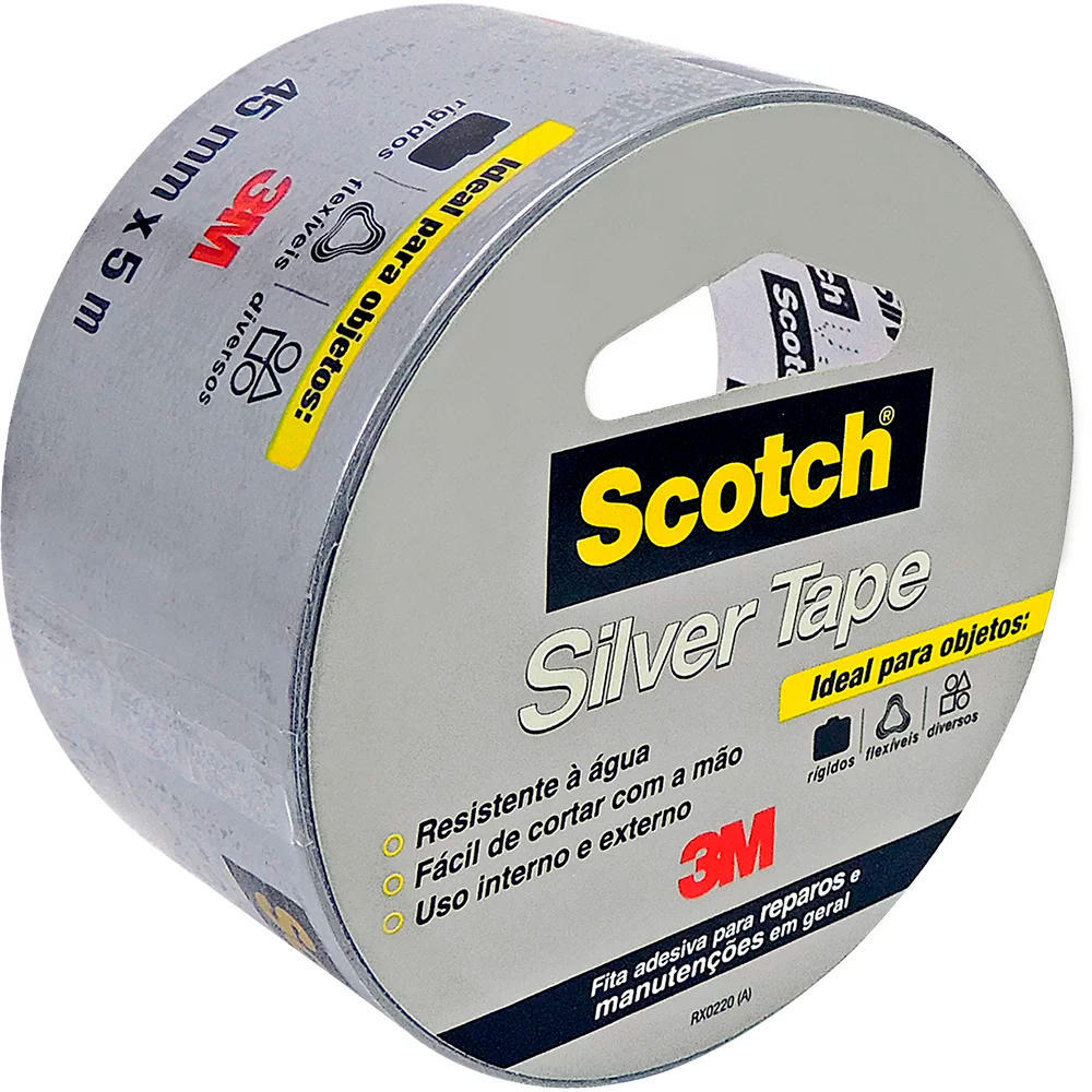 Fita Silver Tape Scotch 45mm x 5,0 Metros