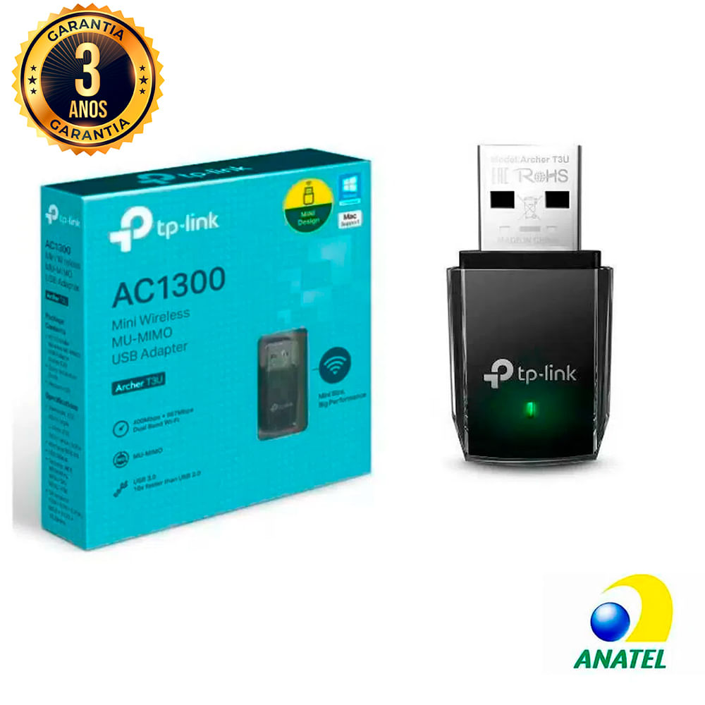Adaptador USB Wireless AC1300 Archer T3U