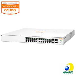 Switch 24 Portas Gigabit com 4 SFP POE Aruba