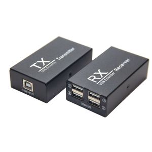 Extensor Hub 4 Portas USB Via Cabo de Rede CAT5/6 Até 200 Metros