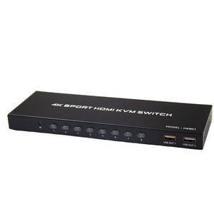 Chaveador Switch KVM HDMI 8 Portas 4K com Cabos e Controle