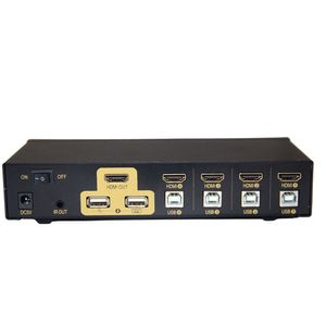Chaveador KVM HDMI 4x1 com Controle IR Atalho no Teclado Compativel Com Teclado e Mouse Bluetooth