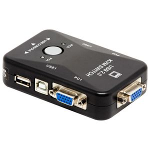 Chaveador Switch KVM VGA 2 x 1 com Cabos de Alta Performance