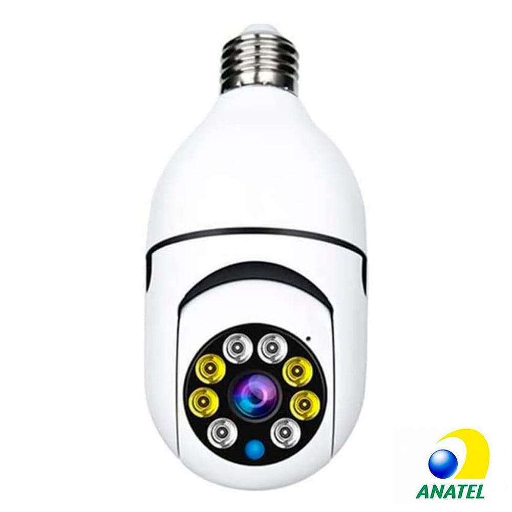 Câmera Full HD Wifi Smart 360º com Soquete e Zoom