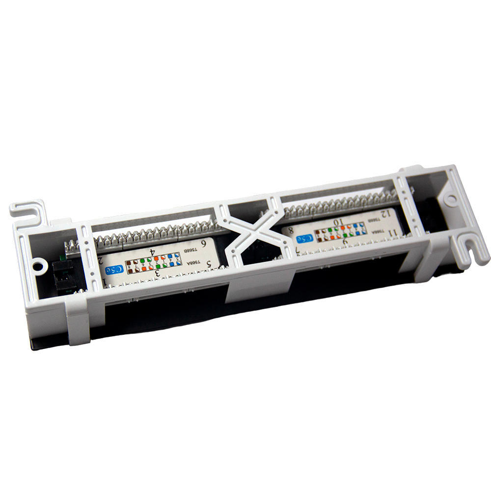 Patch Panel Cat5e 12 Portas para Mesa ou Parede