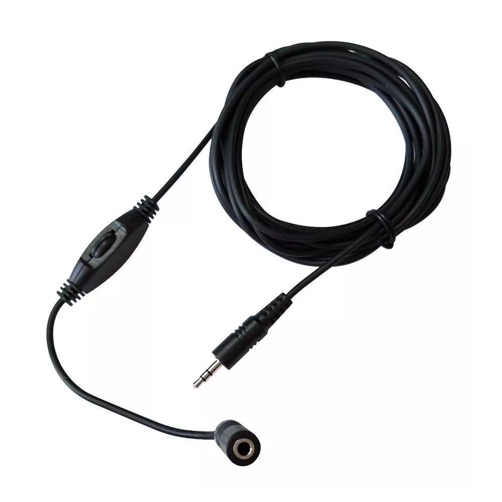 Cabo Extensão P2 Stereo 4,0 Metros Com Volume