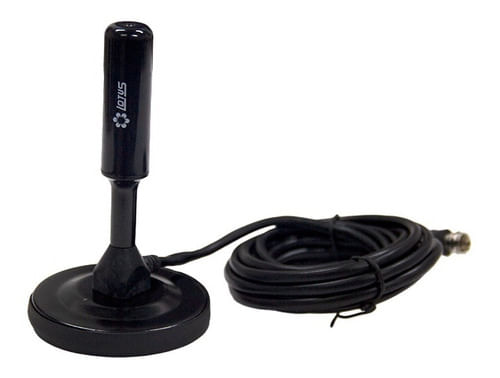 Antena Digital HDTV/UHF/VHF Interna e Externa 3,0 Metros Com Imã
