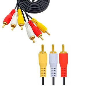 Cabo 3 RCA M x 3 RCA M Dourado 1,50 Metros