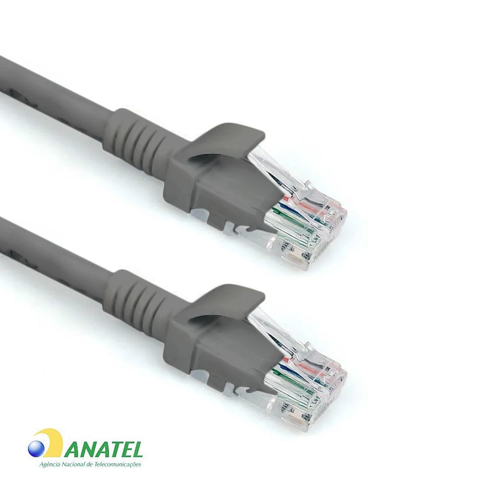 Patch Cord Cat6 U/UTP LSZH Cinza 1,50 Metros