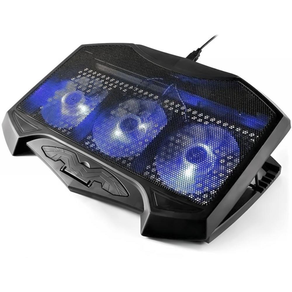 Base Suporte para Notebook até 17" 2 USB com 3 Coolers Silencioso