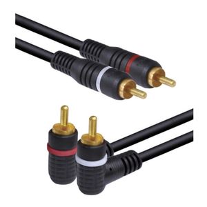 Kit com 1 Cabo RCA M x RCA M 5,0 Metros + 2 Cabos Y 1 RCA M x 2 RCA F