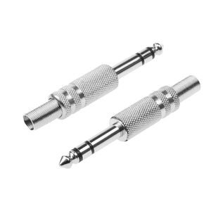 Conector Plug P10 Stereo Profissional Metal com Mola