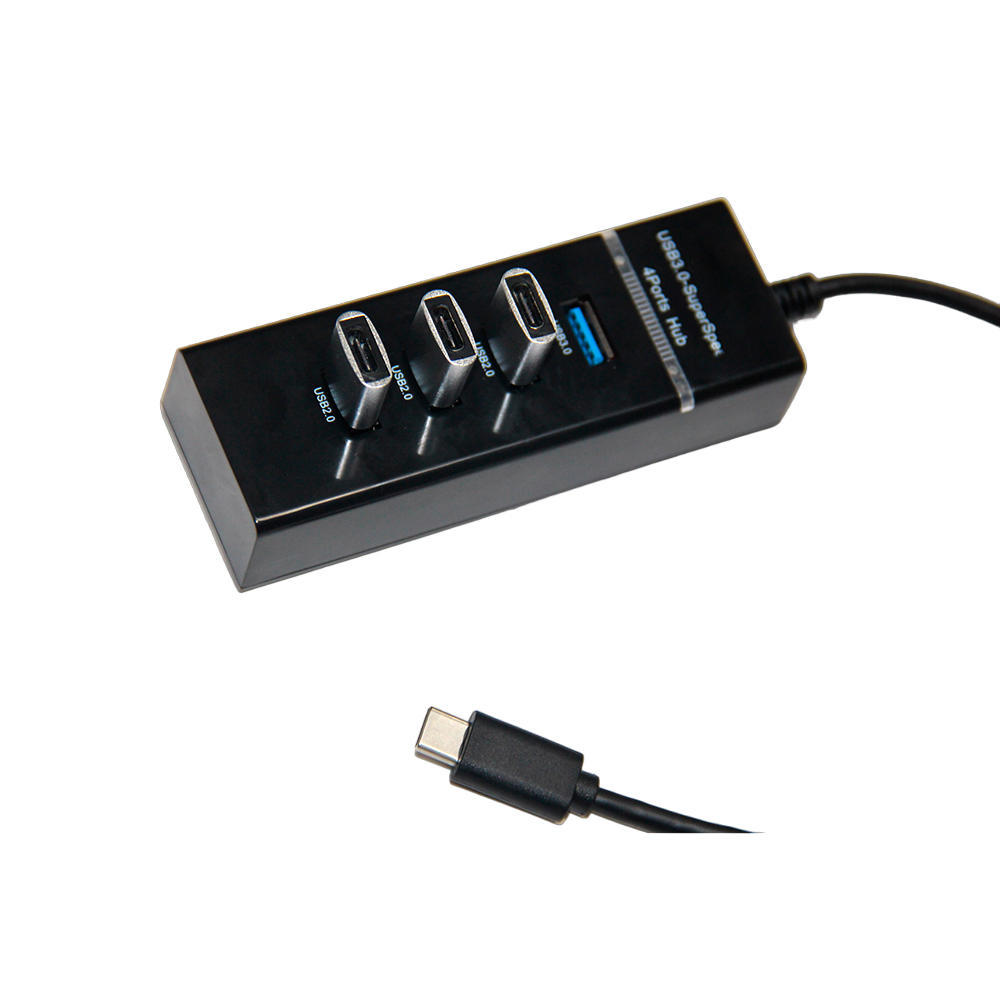 Hub Tipo C 1 USB 3.0 e 3 USB 2.0 com 3 Adap USB/Tipo C