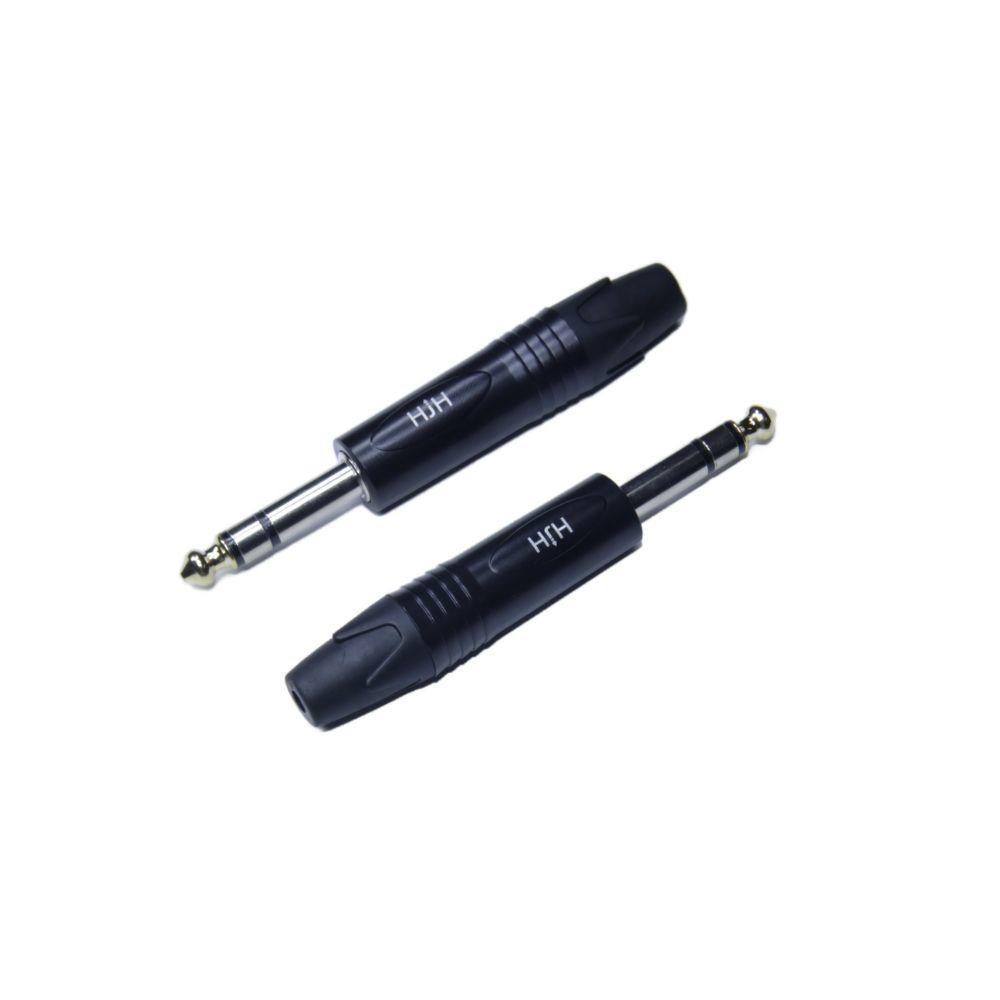 Conector Plug P10 Stereo Profissional Metal