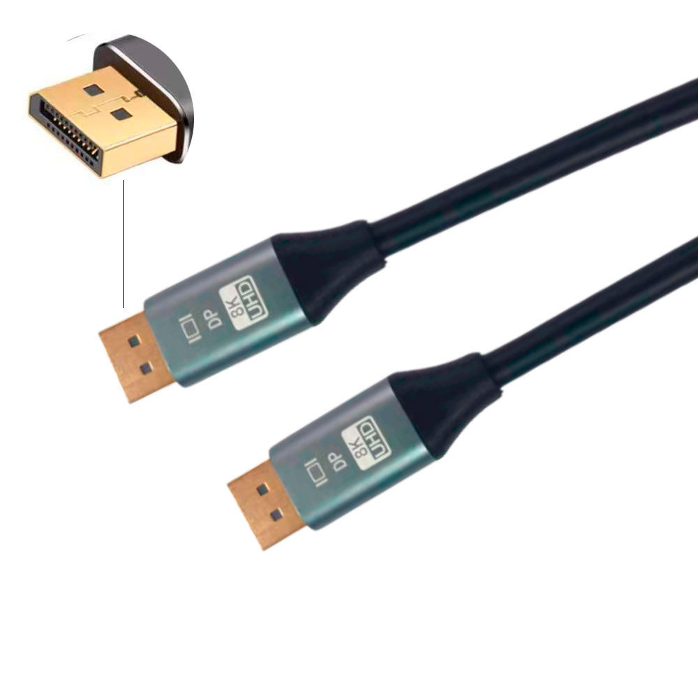 Cabo Displayport M x Displayport M 8K 1,80 Metros Cabo Displayport Macho x Macho 1.4 8K 1,80 Metros