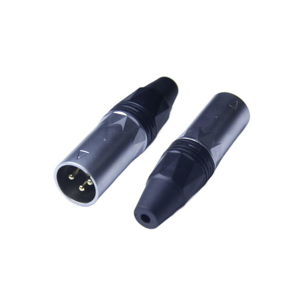 Conector Plug Canon XLR Macho 3 Pinos
