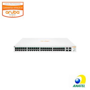 Switch 48 Portas Poe Gigabit com 4 SFP+10G 370W JL686A Aruba