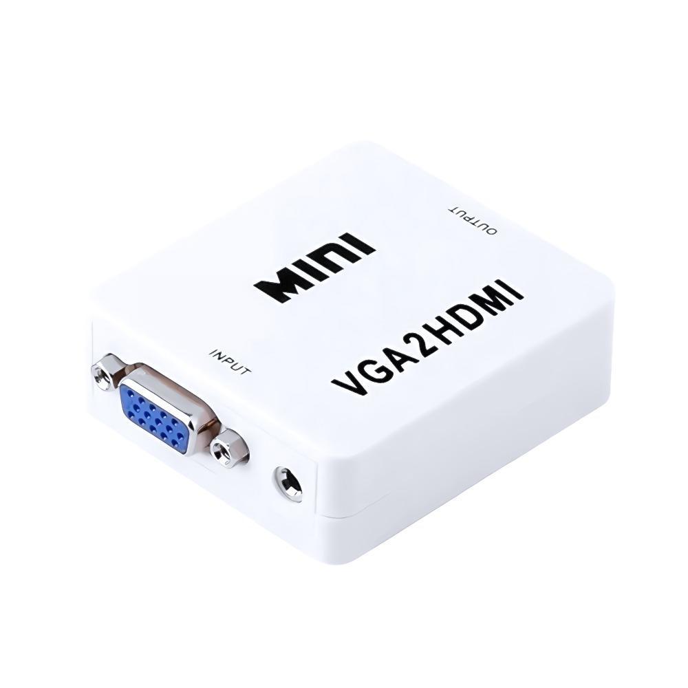 Mini Conversor VGA x HDMI com Áudio