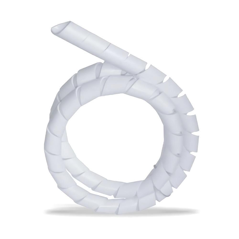 Spiral Tube de 1 Pol. Branco, 1 Metro